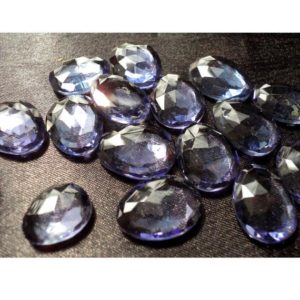 Shop Quartz Cabochons! 6 Pieces 14mm To 18mm Each Hydro Quartz Lab Created Iolite Colored Polki Rose cut Loose Cabochons RS14 | Natural genuine stones & crystals in various shapes & sizes. Buy raw cut, tumbled, or polished gemstones for making jewelry or crystal healing energy vibration raising reiki stones. #crystals #gemstones #crystalhealing #crystalsandgemstones #energyhealing #affiliate #ad