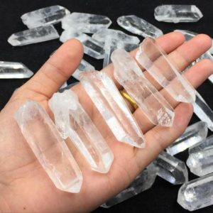 Shop Gemstone Chip & Nugget Beads! Water Clear Quartz Crystal Points Large Raw Rough Quartz Sticks Loose Crystal Gemstone Supplies Undrilled Quartz Supplies 1/5/10pieces | Natural genuine chip Gemstone beads for beading and jewelry making.  #jewelry #beads #beadedjewelry #diyjewelry #jewelrymaking #beadstore #beading #affiliate #ad