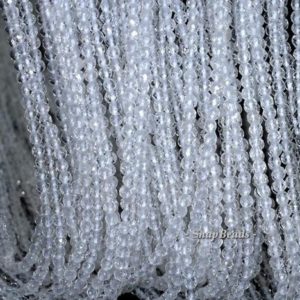 Shop Quartz Crystal Faceted Beads! 2mm Natural Rock Crystal Clear Quartz Gemstone AAA Micro Faceted Round Loose Beads 15.5 inch Full Strand (90181589-107-2g) | Natural genuine faceted Quartz beads for beading and jewelry making.  #jewelry #beads #beadedjewelry #diyjewelry #jewelrymaking #beadstore #beading #affiliate #ad
