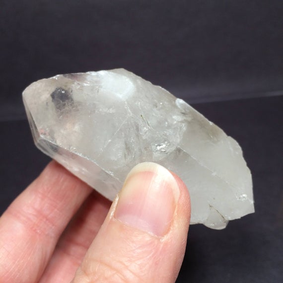 Arkansas Dt Quartz Crystal 2.8" - Double Terminated - Rough Point - Natural Stone - Crystal Wand - Unpolished - Raw - Healing Crystal - 119g