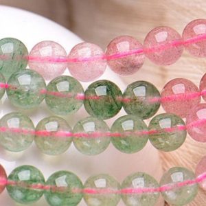 Shop Quartz Crystal Round Beads! Natural Strawberry Crystal Quartz Round Beads,Starwberry Quartz Wholesale Beads Supply,15 inches one starand | Natural genuine round Quartz beads for beading and jewelry making.  #jewelry #beads #beadedjewelry #diyjewelry #jewelrymaking #beadstore #beading #affiliate #ad