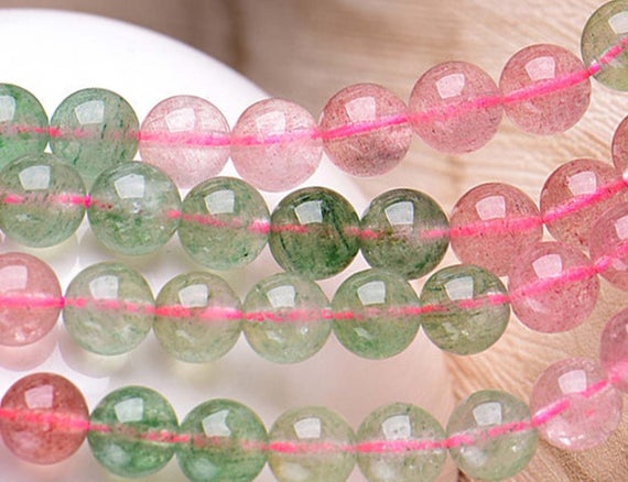 Natural Strawberry Crystal Quartz Round Beads,starwberry Quartz Wholesale Beads Supply,15 Inches One Starand