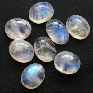 Shop Rainbow Moonstone Cabochons! 9x11mm Rainbow Moonstone Oval Cabochons, 8 Pieces Loose Rainbow Moonstone Flat Back Gemstones, Moonstone For Jewelry – KS3585 | Natural genuine stones & crystals in various shapes & sizes. Buy raw cut, tumbled, or polished gemstones for making jewelry or crystal healing energy vibration raising reiki stones. #crystals #gemstones #crystalhealing #crystalsandgemstones #energyhealing #affiliate #ad