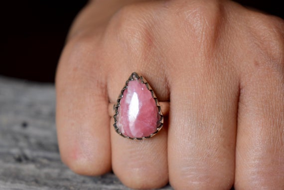 Rhodochrosite Ring , Rhodochrosite Ring , 925 Sterling Silver , Rhodochrosite Gemstone Ring , Women Jewellery Gift #b135