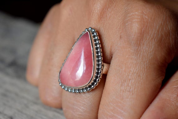 Rhodochrosite Ring , Rhodochrosite Ring , 925 Sterling Silver , Rhodochrosite Gemstone Silver Ring , Women Jewellery Gift #b205