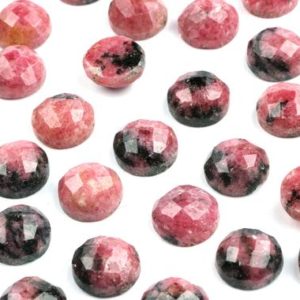 Shop Rhodonite Cabochons! Unique Rhodonite Cabochon,pink round cabochon,gemstone cabochons,faceted cabochons,faceted gemstones,checker cut stones – AA Quality | Natural genuine stones & crystals in various shapes & sizes. Buy raw cut, tumbled, or polished gemstones for making jewelry or crystal healing energy vibration raising reiki stones. #crystals #gemstones #crystalhealing #crystalsandgemstones #energyhealing #affiliate #ad