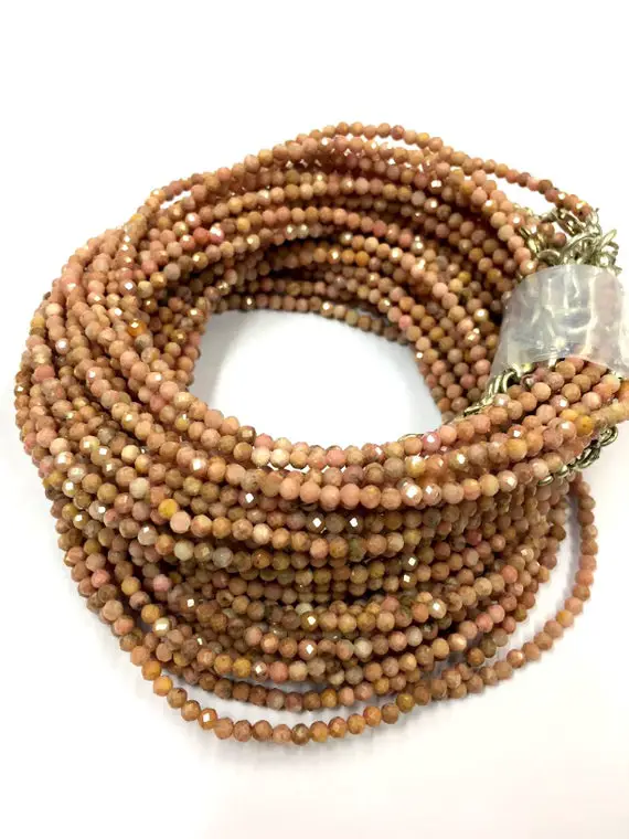 10 Strand Of 17 Inch Natural Faceted Rhodonite Rondelle Beads 3mm Loose Gemstone Beads Top Quality New Arrival