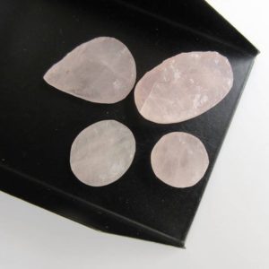 Shop Rose Quartz Chip & Nugget Beads! 4 Pieces Huge 14mm to 26mm Raw Rough Rose Quartz Mix Shaped Specially Cut For Creating Beautiful Jewelry, BB469 | Natural genuine chip Rose Quartz beads for beading and jewelry making.  #jewelry #beads #beadedjewelry #diyjewelry #jewelrymaking #beadstore #beading #affiliate #ad