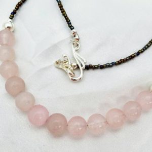 Shop Rose Quartz Necklaces! Simple, minimalist rose quartz necklace. Long, layering jewelry. Pink & brown gemstones, Pantone color of the year 2016. | Natural genuine Rose Quartz necklaces. Buy crystal jewelry, handmade handcrafted artisan jewelry for women.  Unique handmade gift ideas. #jewelry #beadednecklaces #beadedjewelry #gift #shopping #handmadejewelry #fashion #style #product #necklaces #affiliate #ad