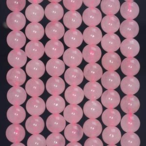 Shop Rose Quartz Round Beads! 4MM Rose Quartz Gemstone Pink Round Loose Beads 15 inch Full Strand (80004983-75) | Natural genuine round Rose Quartz beads for beading and jewelry making.  #jewelry #beads #beadedjewelry #diyjewelry #jewelrymaking #beadstore #beading #affiliate #ad