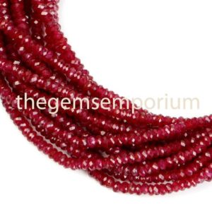 Shop Ruby Faceted Beads! Natural Ruby Faceted Rondelle Beads,Ruby Faceted Rondelle Beads,AAA Quality,Ruby Rondelle Beads,Ruby Wholesale Beads,Ruby Faceted Beads | Natural genuine faceted Ruby beads for beading and jewelry making.  #jewelry #beads #beadedjewelry #diyjewelry #jewelrymaking #beadstore #beading #affiliate #ad