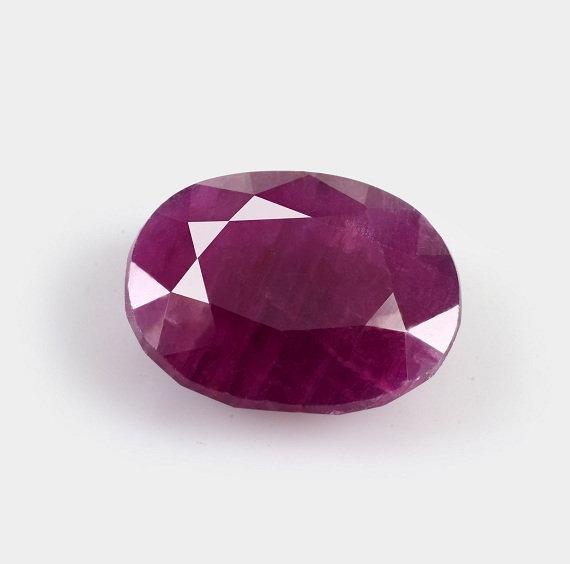 Natural Ruby 12x10 Faceted Cut Oval 5.20 Carat Gemstone For Birthstone Jewelry - Unheated / Untreated Ruby - Buy Online Ruby Gemstone In Usa