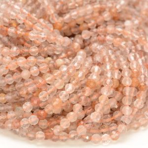 Shop Rutilated Quartz Faceted Beads! 4MM Rutilated Quartz Gemstone Bronze Micro Faceted Round Grade Aa Beads 15.5inch WHOLESALE (80010186-A194) | Natural genuine faceted Rutilated Quartz beads for beading and jewelry making.  #jewelry #beads #beadedjewelry #diyjewelry #jewelrymaking #beadstore #beading #affiliate #ad