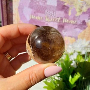 Shop Rutilated Quartz Stones & Crystals! Rutilated Quartz Sphere, Gold Rutile Crystal Ball Garden Quartz, Rutile Quartz 12QS | Natural genuine stones & crystals in various shapes & sizes. Buy raw cut, tumbled, or polished gemstones for making jewelry or crystal healing energy vibration raising reiki stones. #crystals #gemstones #crystalhealing #crystalsandgemstones #energyhealing #affiliate #ad