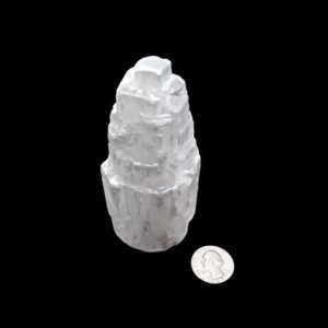 Shop Selenite Points & Wands! Natural White Selenite Small Tower 4" Inches (Light Not Included) | Natural genuine stones & crystals in various shapes & sizes. Buy raw cut, tumbled, or polished gemstones for making jewelry or crystal healing energy vibration raising reiki stones. #crystals #gemstones #crystalhealing #crystalsandgemstones #energyhealing #affiliate #ad
