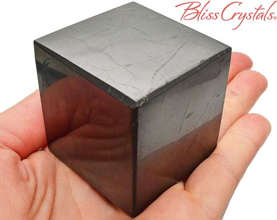 1.6 Inch Shungite Cube Polished For Purification #sc36