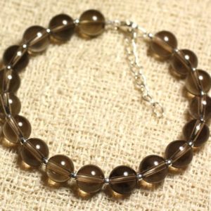 Shop Smoky Quartz Bracelets! 925 sterling silver and gemstone – 8mm smoky Quartz bracelet | Natural genuine Smoky Quartz bracelets. Buy crystal jewelry, handmade handcrafted artisan jewelry for women.  Unique handmade gift ideas. #jewelry #beadedbracelets #beadedjewelry #gift #shopping #handmadejewelry #fashion #style #product #bracelets #affiliate #ad