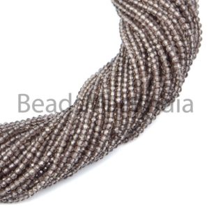 Shop Smoky Quartz Faceted Beads! Smoky Quartz Faceted Rondelle 2-2.25Mm Beads, Smoky Quartz Beads, Faceted Smoky Quartz Beads, Smoky Quartz Rondelle Beads, Natural Beads | Natural genuine faceted Smoky Quartz beads for beading and jewelry making.  #jewelry #beads #beadedjewelry #diyjewelry #jewelrymaking #beadstore #beading #affiliate #ad