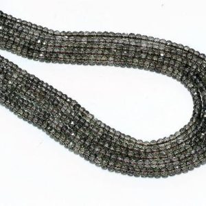 Shop Smoky Quartz Faceted Beads! Small tiny smoky quartz beads,rondelles beads,faceted beads,gemstone beads,semiprecious beads,natural beads – 16" Full Strand | Natural genuine faceted Smoky Quartz beads for beading and jewelry making.  #jewelry #beads #beadedjewelry #diyjewelry #jewelrymaking #beadstore #beading #affiliate #ad