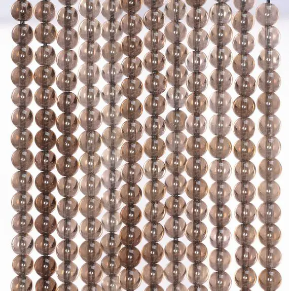 4mm Natural Smoky Quartz Gemstone Grade Aaa Round Loose Beads 15.5 Inch Full Strand (80003798-b94)