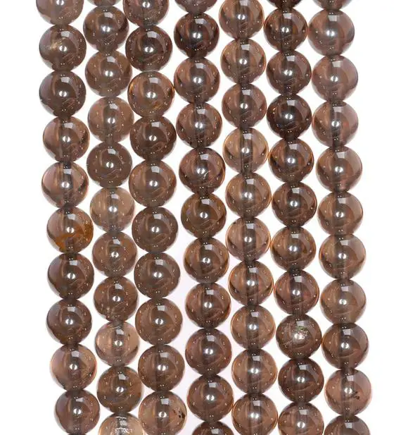 4mm Natural Clear Smoky Quartz Gemstone Grade Aa Round Loose Beads 15.5 Inch Full Strand (80003797-b94)