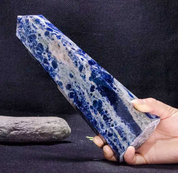 Large Blue Sodalite Crystal Tower -polished/healing Crystal/blue Crystal Stone/gift For Mom/healing Stone/decor/decoration/chakra/reiki