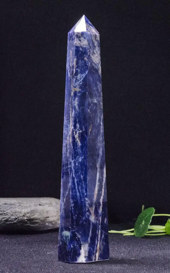 Polished Large Blue Sodalite Crystal Tower/healing Crystal/blue Crystal Stone/gift For Mom/healing Stone/decor/decoration/chakra/reiki