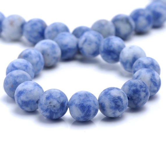 6mm Matte Sodalite Gemstone Blue White Round Loose Beads 15 Inch Full Strand (80002267-m5)