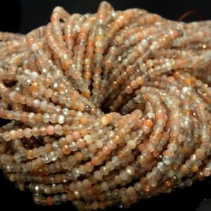 Shop Sunstone Faceted Beads! 3x2MM Multi Color Sunstone Gemstone Grade AAA Micro Faceted Rondelle Beads 15.5 inch Full Strand BULK LOT 1,2,6,12 and 50(80006542-A205) | Natural genuine faceted Sunstone beads for beading and jewelry making.  #jewelry #beads #beadedjewelry #diyjewelry #jewelrymaking #beadstore #beading #affiliate #ad