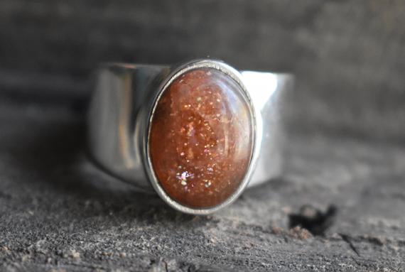 Sunstone Mens Ring,natural Sunstone Ring,925 Silver Ring,sunstone Unisex Ring,mens Sunstone Ring,unisex Ring,sunstone Gemstone Ring