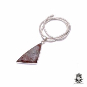 3 inch Semi-Rough Polished THULITE Fine 925 Sterling Silver Pendant & FREE 2MM Italian 925 Sterling Silver Chain P6220 3 inch Semi-Rough Polished THULITE Fine 925 Sterling Silver Pendant & FREE 2MM Italian 925 Sterling Silver Chain P6220