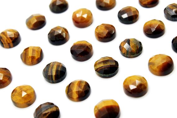 Tiger Eye Cabochons,tiger Eye Gemstone,faceted Cabochons,gemstone Cabochons,unique Cabochons,craft Supplies Cabs - Aa Grade - 1 Pc