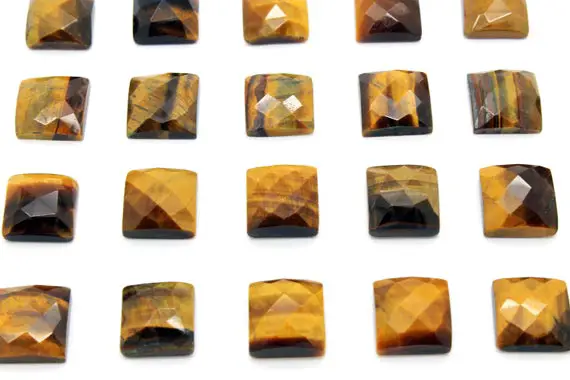 Square Cabochons,tiger Eye Cabochons,semiprecious Cabs,opaque Cabochons,craft Supplier,jewelry Making,aa Grade - 1 Pc