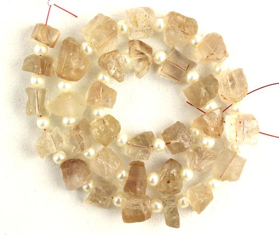1 Strand Imperial Topaz Rough,16 Pieces,gemstone,making Jewelry,topaz Beads,7-10 Mm, Imperial Beads,rough Gemstone,wholesale Price