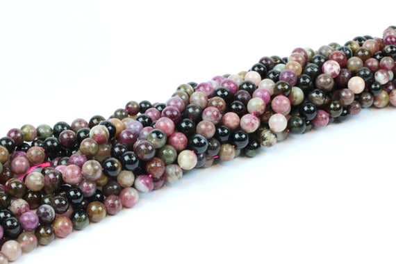 6mm Tourmaline Beads,diy Beading,jewelry Supplies,natural Gemstone Beads,semiprecious Beads,jewelry Necklace Beads - 16" Full Strand