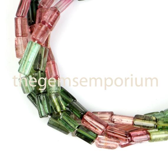 Multi Tourmaline Plain Smooth Tube Shape Beads, Tourmaline Tube Shape Beads, Tourmaline Smooth Beads,multi Tourmaline Beads,tourmaline Beads