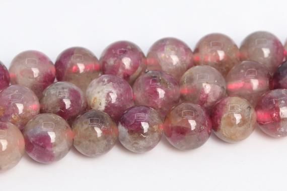 6mmpurple Brown Tourmaline Semi Transparent Beads Grade A Genuine Natural Gemstone Round Loose Beads15.5"/7.5"bulk Lot Options (108649)