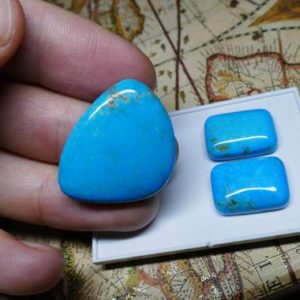 Shop Turquoise Cabochons! Top Turquoise Gemstone Cabochons Set – Sleeping Beauty Turquoise | Natural genuine stones & crystals in various shapes & sizes. Buy raw cut, tumbled, or polished gemstones for making jewelry or crystal healing energy vibration raising reiki stones. #crystals #gemstones #crystalhealing #crystalsandgemstones #energyhealing #affiliate #ad