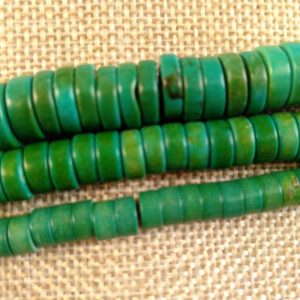 Shop Turquoise Bead Shapes! Heishi Green Turquoise Spacer Beads—- 6mm 8mm and 10mm—-about 120Pieces—-15inch | Natural genuine other-shape Turquoise beads for beading and jewelry making.  #jewelry #beads #beadedjewelry #diyjewelry #jewelrymaking #beadstore #beading #affiliate #ad