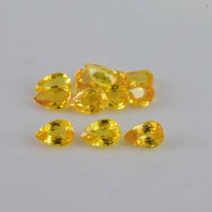Natural Yellow Sapphire 6x4x2.7 mm Faceted Cut Pear AAA Grade Precious Loose Gemstone – 100% Natural Yellow Sapphire Gemstone – SAYLO-1010 | Natural genuine stones & crystals in various shapes & sizes. Buy raw cut, tumbled, or polished gemstones for making jewelry or crystal healing energy vibration raising reiki stones. #crystals #gemstones #crystalhealing #crystalsandgemstones #energyhealing #affiliate #ad