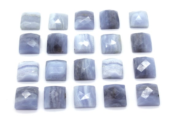 Gemstone Cabochon,lace Agate Stone,faceted Cabochon,square Cut Agate,agate Lace Stone,blue Cabochon,multi Color Cabochon - Aa Quality