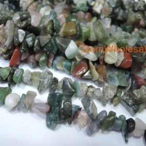 Shop Agate Chip & Nugget Beads! 34" Indian agate ~5x10mm chips, multi color gemstone, semi-precious stone, small multi color DIY chips beads, gemstone wholesaler | Natural genuine chip Agate beads for beading and jewelry making.  #jewelry #beads #beadedjewelry #diyjewelry #jewelrymaking #beadstore #beading #affiliate #ad