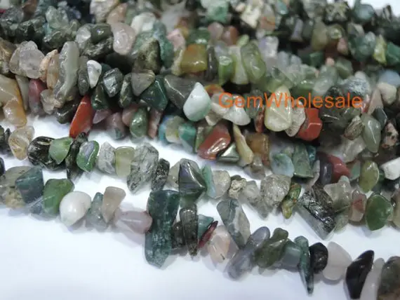 34" Indian Agate ~5x10mm Chips, Multi Color Gemstone, Semi-precious Stone, Small Multi Color Diy Chips Beads, Gemstone Wholesaler