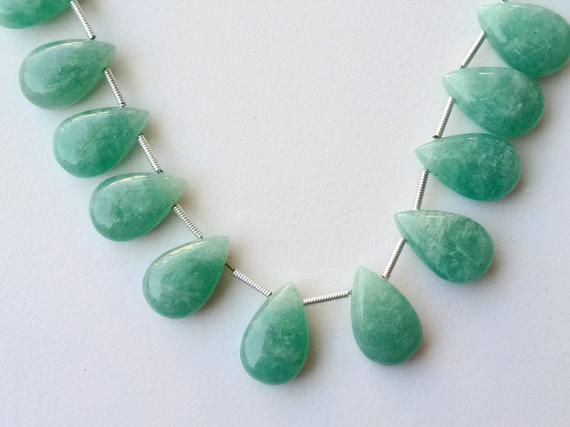10x16mm Amazonite Plain Pear Beads,natural Amazonite Huge Smooth Pear Beads, 16 Pcs Amazonite For Jewelry (3.5in To 7in Options) - Pksg102