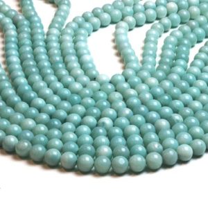 Shop Amazonite Round Beads! Sky blue amazonite beads,round beads,gemstone beads,center drilled beads,wholesale beads, diy beads strand,bulk beads sale – 16" Strand | Natural genuine round Amazonite beads for beading and jewelry making.  #jewelry #beads #beadedjewelry #diyjewelry #jewelrymaking #beadstore #beading #affiliate #ad