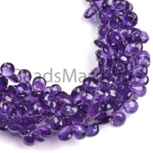 Shop Amethyst Faceted Beads! Amethyst Faceted Pear Shape Beads, 6X8-7X9 Mm Amethyst Pear Shape Beads Side Drill, Amethyst Fancy Shape Beads, Amethyst Faceted Pears Beads | Natural genuine faceted Amethyst beads for beading and jewelry making.  #jewelry #beads #beadedjewelry #diyjewelry #jewelrymaking #beadstore #beading #affiliate #ad