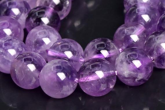 Genuine Natural Transparent Lavender Amethyst Gemstone Beads 9mm Round Aa Quality Loose Beads (109412)