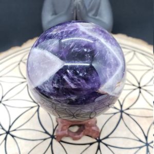 Amethyst Sphere 59mm – Reiki Charged – Powerful Energy – Dream Amethyst – Cleansing Crystal – Calming & Soothing Energy | Natural genuine stones & crystals in various shapes & sizes. Buy raw cut, tumbled, or polished gemstones for making jewelry or crystal healing energy vibration raising reiki stones. #crystals #gemstones #crystalhealing #crystalsandgemstones #energyhealing #affiliate #ad