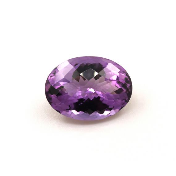 Loose Amethyst Gemstone 12.67ct Natural Oval Cut Unset Stone 13x18mm
