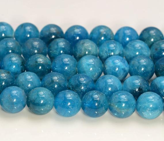 4mm Genuine Natural Blue Apatite Gemstone Grade Aaa Round Loose Beads 15.5 Inch Full Strand (80006975-117)